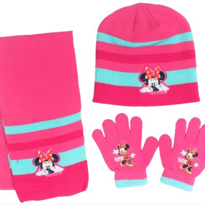 Ensemble de Bonnet Gants Echarpe Minnie