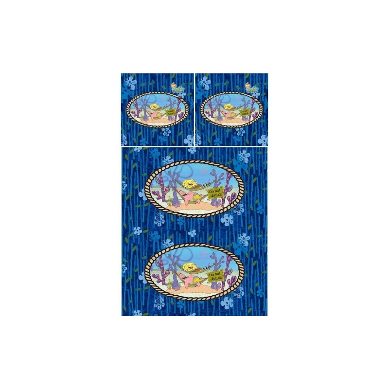 Parure HOUSSE DE COUETTE Bob l'eponge 140x200cm et Taie Bob l'eponge