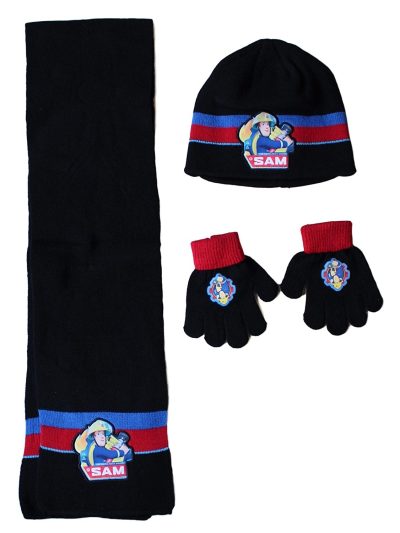 Ensemble de Bonnet Gants Echarpe Sam le Pompier
