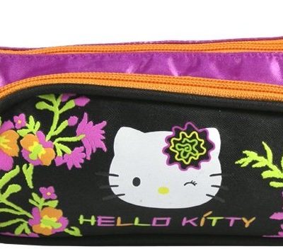 Trousse Hello Kitty noir avec 2 compartiments