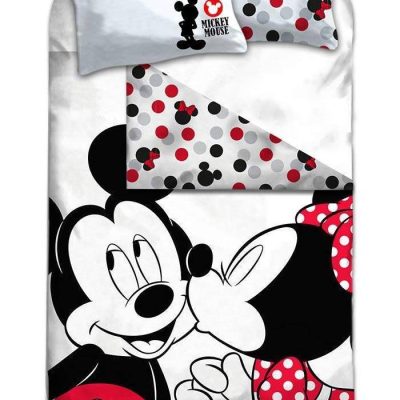 Parure de lit Mickey et Minnie en coton
