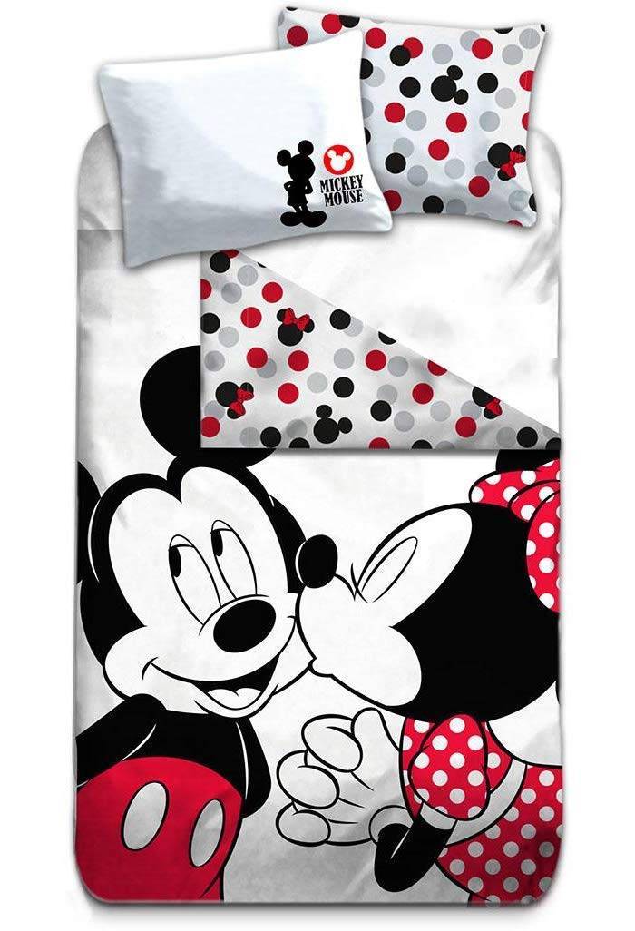 Parure de lit Mickey et Minnie en coton