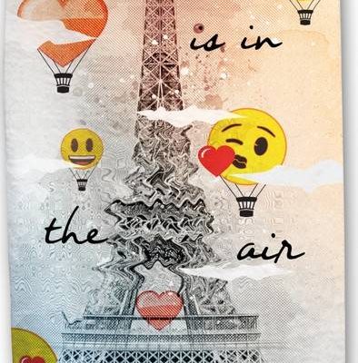 Drap de plage ou drap de bain Emoji Love romantique