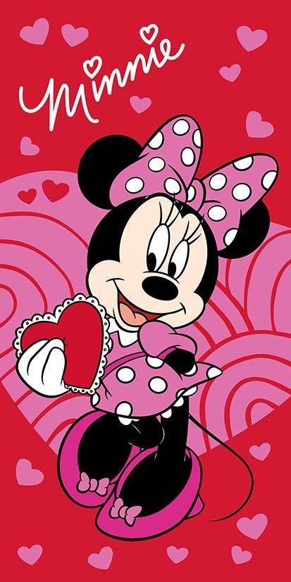 Drap de plage ou drap de bain Minnie Rouge