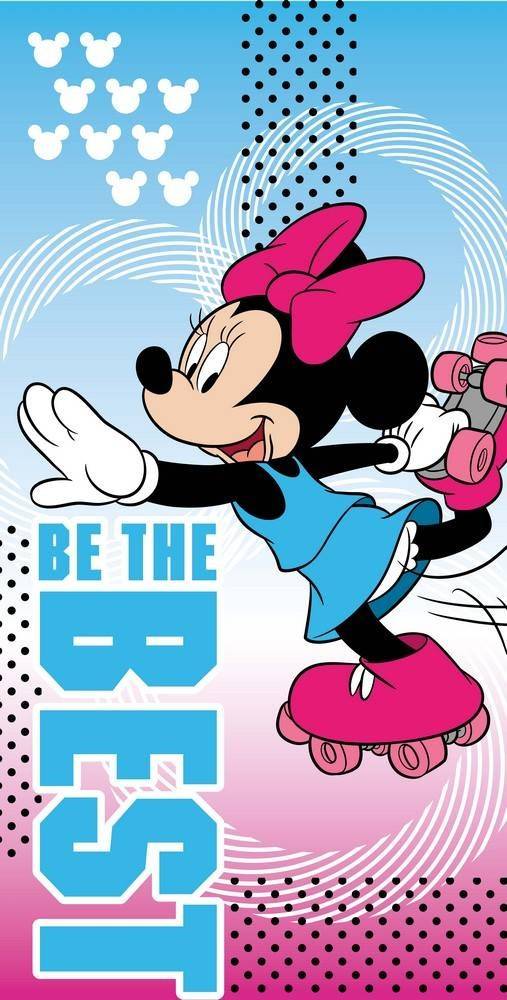 Drap de plage ou drap de bain Minnie roller