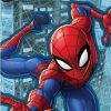 Drap de plage ou Serviette de bain Spiderman en coton