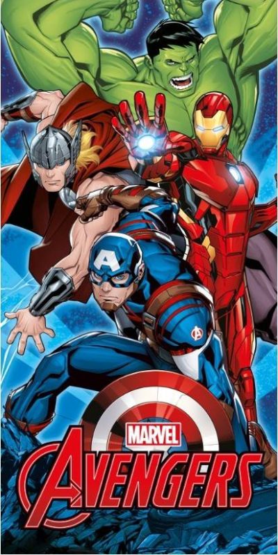 Drap de plage ou drap de bain Avengers Marvel en coton
