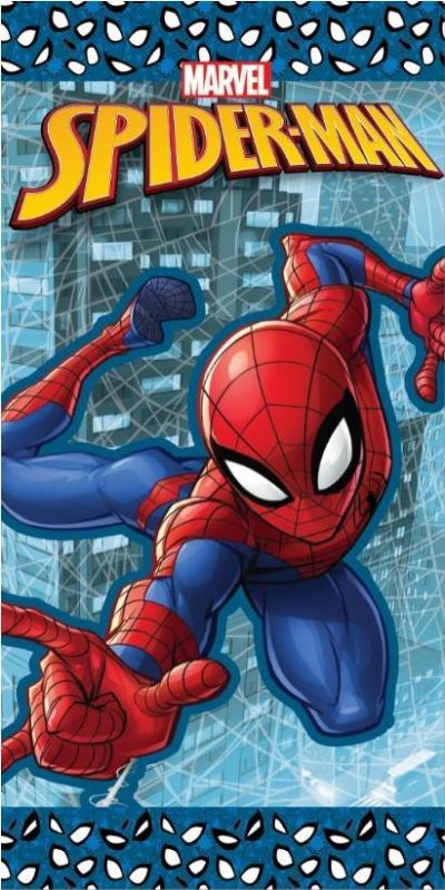 Drap de plage ou Serviette de bain Spiderman en coton