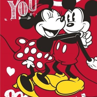 Drap de Plage Mickey et Minnie Disney en coton