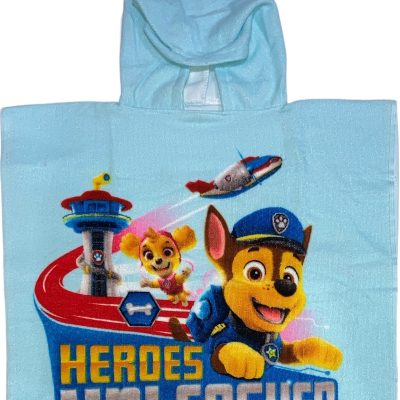 Poncho de bain Paw Patrol à capuche