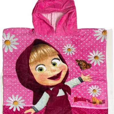 Poncho de bain à capuche Masha and Bear
