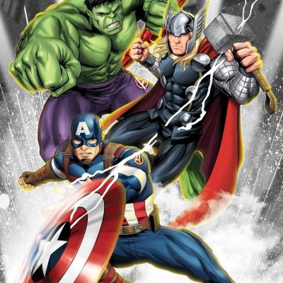 Serviette de plage ou drap de bain Avengers en coton
