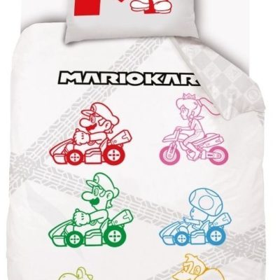 Parure Housse de couette Mario Kart en coton