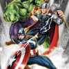 Serviette de plage ou drap de bain Avengers en coton