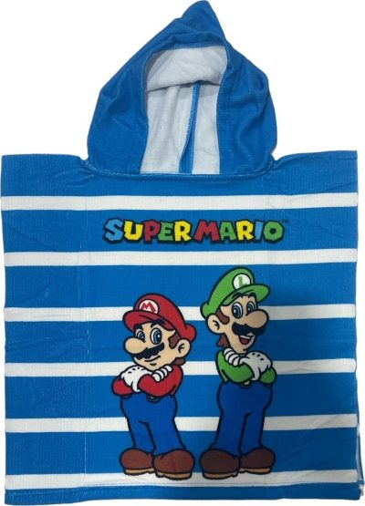 Poncho de bain Super Mario a capuche