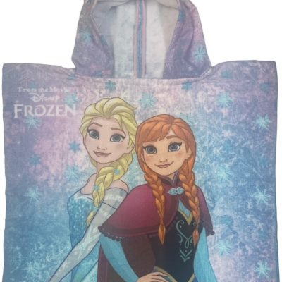 Poncho de bain La Reine des Neiges à capuche