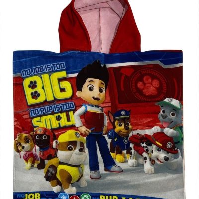 Poncho de bain Paw Patrol a capuche
