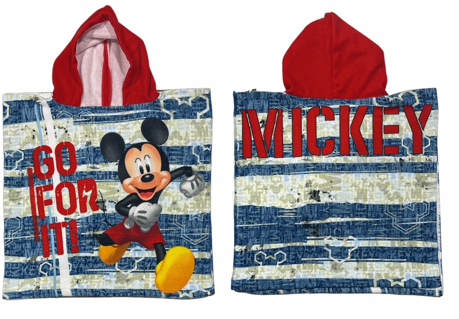 Poncho de bain Mickey Disney à capuche
