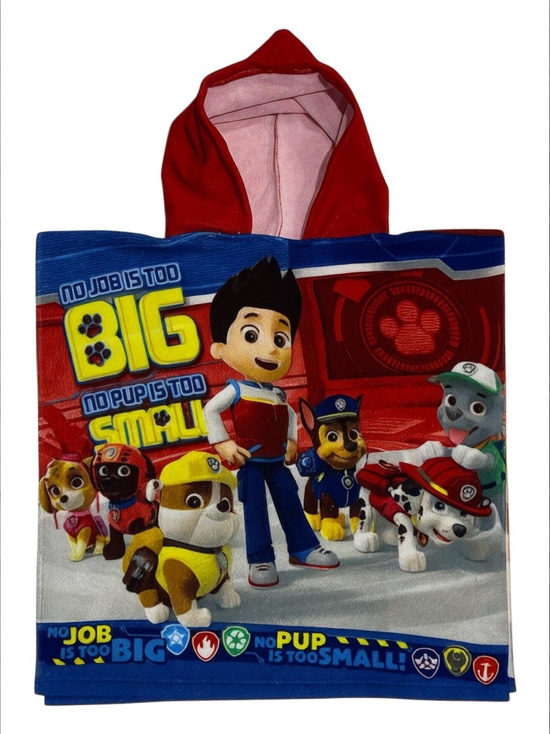 Poncho de bain Paw Patrol a capuche