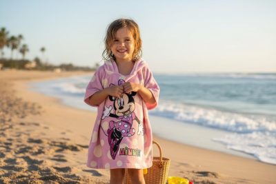 Poncho de bain Minnie Disney à capuche