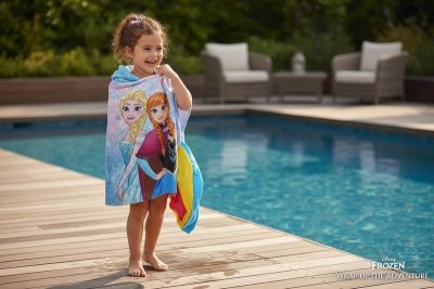 Poncho de bain La Reine des Neiges à capuche