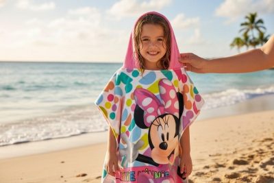 Poncho de bain Minnie Disney à capuche