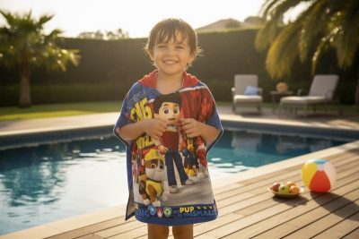 Poncho de bain Paw Patrol a capuche