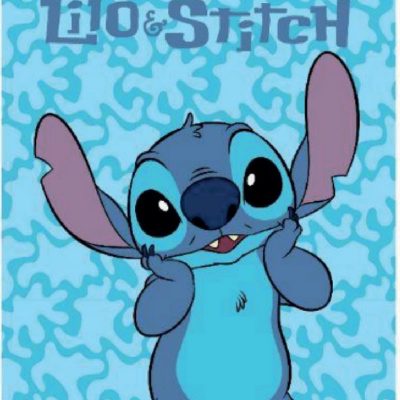 Plaid Polaire Stitch Disney