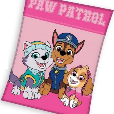 Plaid Polaire Pat Patrouille - Paw Patrol en rose