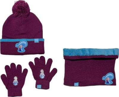 Set 3 pièces Bonnet + Snood + gants Frozen Disney