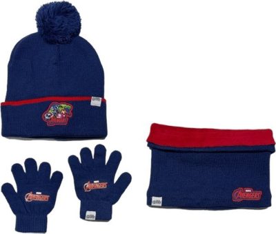 Set 3 pièces Bonnet + Snood + gants Avengers Marvel
