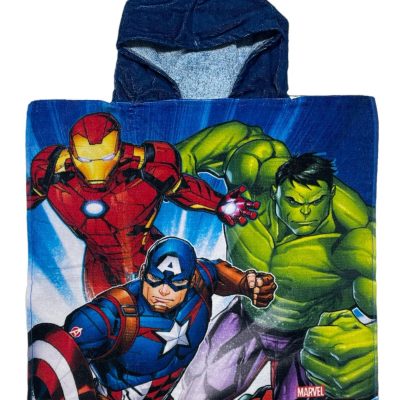Poncho de bain Avengers Marvel à capuche en coton