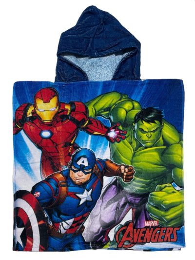 Poncho de bain Avengers Marvel à capuche en coton
