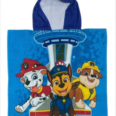 Poncho de bain Paw Patrol à capuche en coton