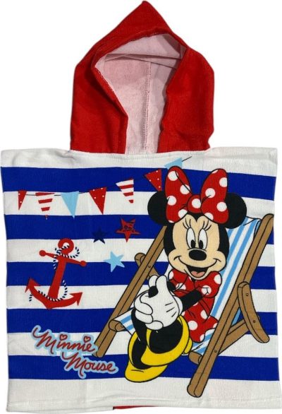 Poncho de bain Minnie Disney à capuche Rose