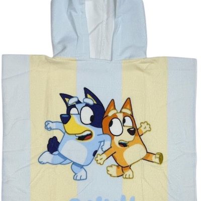 Poncho de bain Bluey à capuche