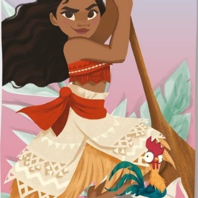 Drap de plage ou drap de bain Vaiana Disney en coton