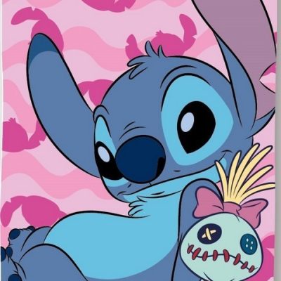 Drap de plage ou drap de bain Stitch Disney en coton