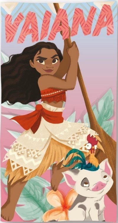 Drap de plage ou drap de bain Vaiana Disney en coton