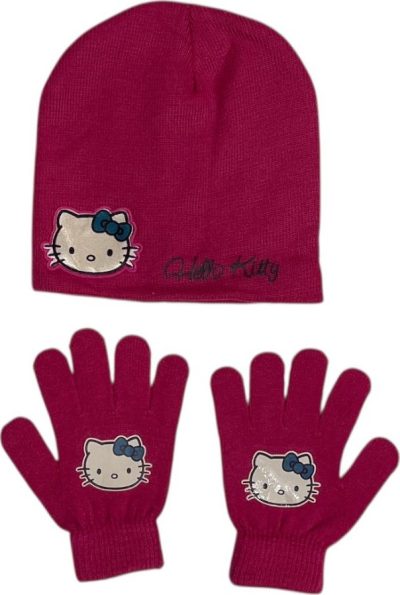 Ensemble Bonnet et Gants Hello Kitty