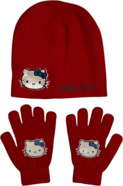 Ensemble Bonnet et Gants Hello Kitty