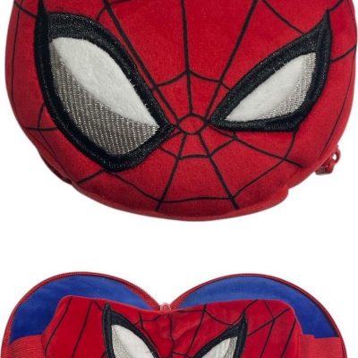 Relaxeazzz Oreiller de voyage en peluche Spiderman & masque de sommeil