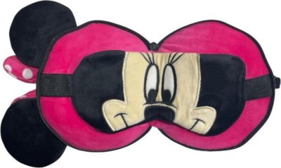 Relaxeazzz Oreiller de voyage en peluche Minnie & masque de sommeil