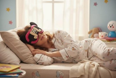 Relaxeazzz Oreiller de voyage en peluche Minnie & masque de sommeil