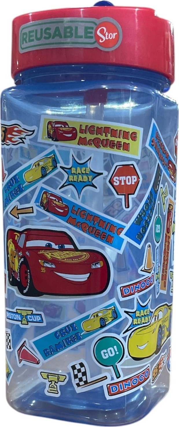 Bouteille d'eau carrée Cars Disney 510 ml