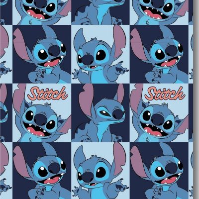 Plaid polaire Stitch Disney