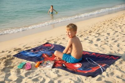 Drap de plage ou drap de bain Spiderman Marvel