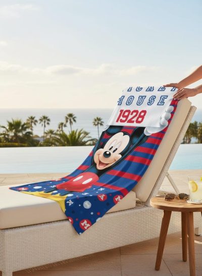Drap de plage ou Serviette de bain Mickey Disney