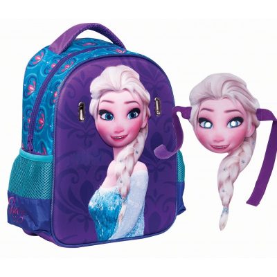 Sac à Dos La Reine des Neiges 3D avec Masque 34 cm