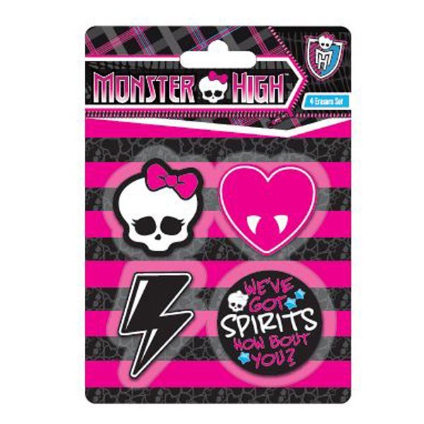 Set de 4 Gommes Monster High